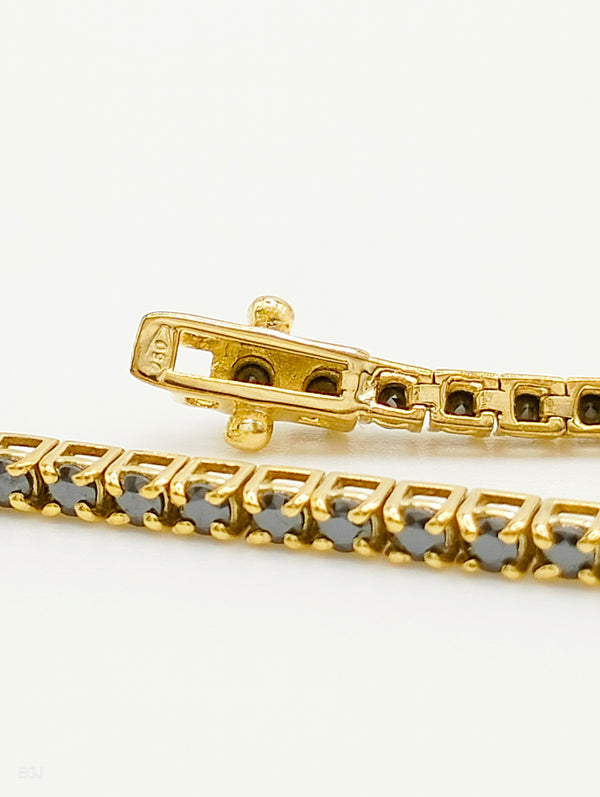 Tennis in Oro Giallo con Diamanti Neri