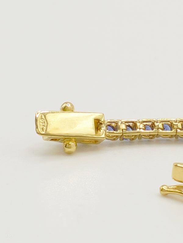 Tennis in Oro Giallo con Zaffiri e Diamanti